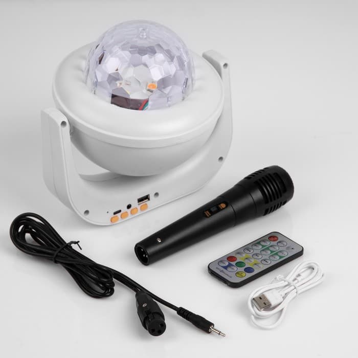 Световой прибор «Караоке» 20 см, динамик, микрофон, 5 В, свечение RGB