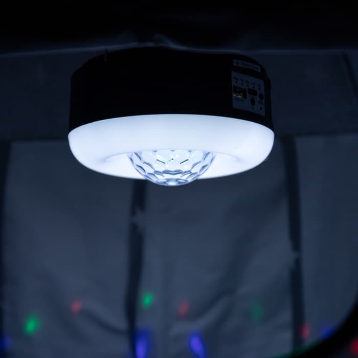 Садовый светильник «Диско-шар», уличный, на солнечной батарее, 13×6×13 см, 6 LED, пульт ДУ, свечение RGBW