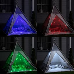 Садовый светильник «Диско-шар», уличный, на солнечной батарее, 13×6×13 см, 6 LED, пульт ДУ, свечение RGBW