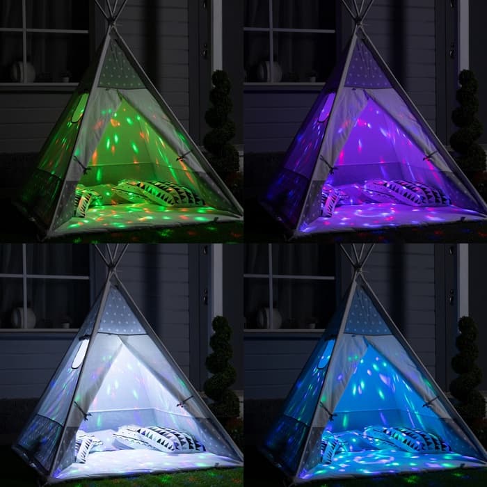 Садовый светильник «Диско-шар», уличный, на солнечной батарее, 13×6×13 см, 6 LED, пульт ДУ, свечение RGBW