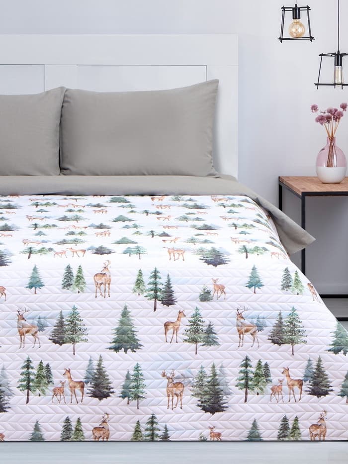 Покрывало 1.5-спальное «Этель» Forest miracle, 145×210 см, микрофибра
