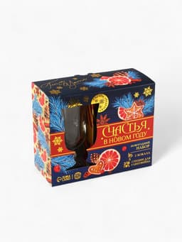 Подарочный набор для приготовления глинтвейна «Новый год: Счастья»: специи, 30 г, бокалы 2 шт.×250 мл.