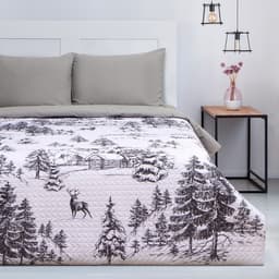 Покрывало евро «Этель» Winter forest, 230×210 см, микрофибра
