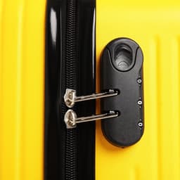 Чемодан детский 32 л (S), отдел на молнии, 4 колеса, 32×23×50/60 см, жёлтый