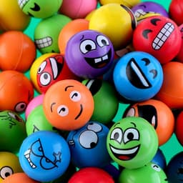 Мяч каучуковый «Смайлики», 2.7 см, цвета МИКС