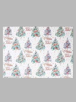 Бумага упаковочная новогодняя крафт белый «С Новым годом!», 50×70 см