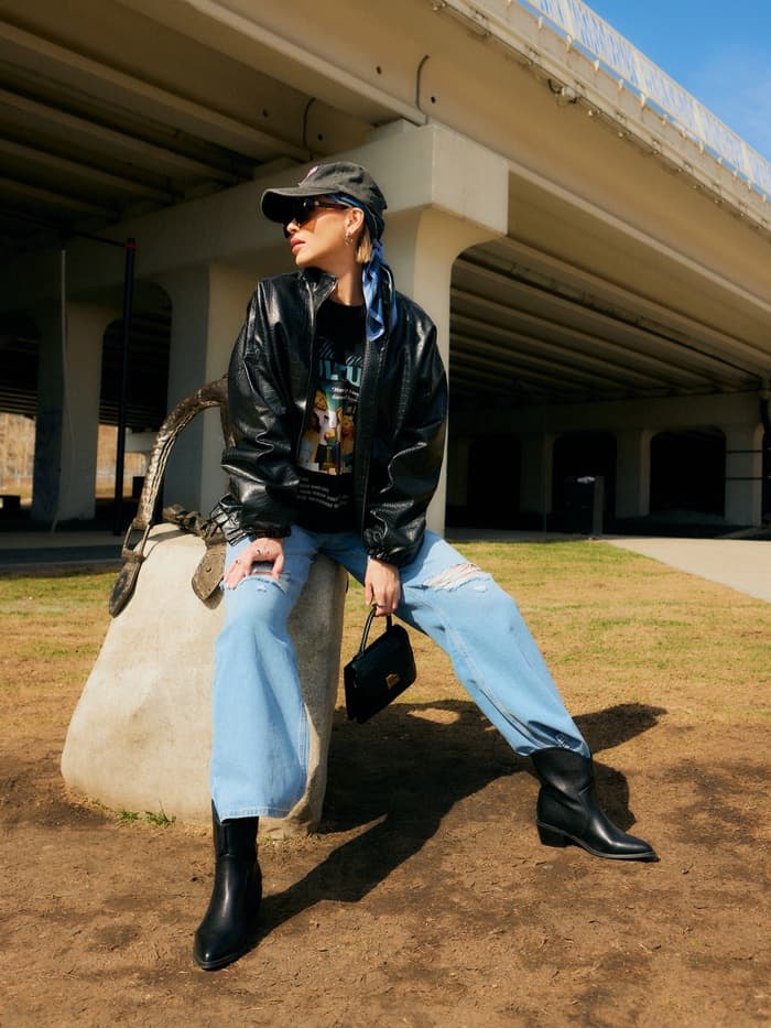 Жакет женский демисезонный MINAKU: Eco leather, чёрный, размер 46