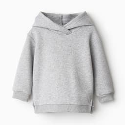 Худи для девочки, рост 80 см, серая меланж