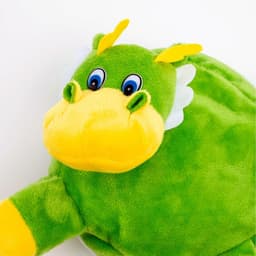 Кошелёк детский «Дракон», 8 см, плюшевый, зелёный