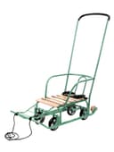 Санки детские с колёсами Nika Kids «Тимка 5 универсал», с ручкой, оливковые