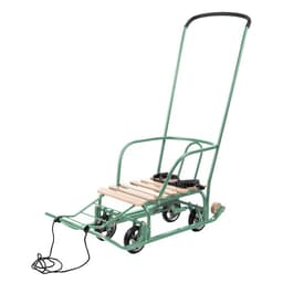 Санки детские с колёсами Nika Kids «Тимка 5 универсал», с ручкой, оливковые