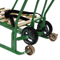 Санки детские с колёсами Nika Kids «Тимка 5 универсал», с ручкой, оливковые