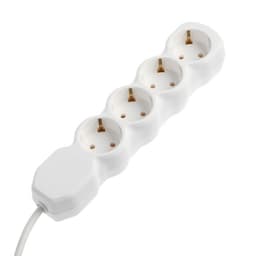 Удлинитель Luazon Lighting ECO, 4 розетки, 4.5 м, 16 А, 3500 Вт, ПВС 3×1 мм2, с заземлением