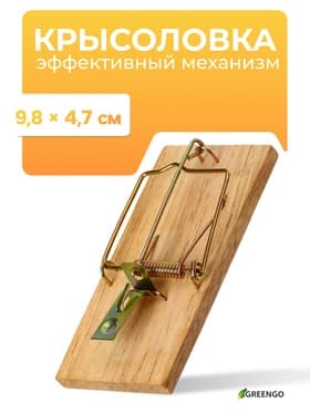 Мышеловка, 8×5 см, дерево, Greengo