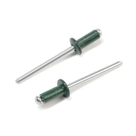 Заклёпки ТУНДРА krep, вытяжные, алюминий-сталь, 4×10 мм, темно-зеленые, 50 шт.