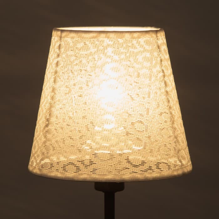 Абажур для люстры «Кружево» Е14 белый 15×15×13 см