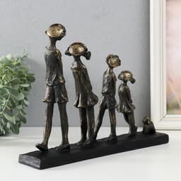 Фигурка полистоун «Весёлая компания» под металл, 30.4×6×22.6 см