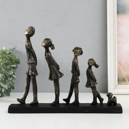 Фигурка полистоун «Весёлая компания» под металл, 30.4×6×22.6 см