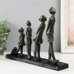 Фигурка полистоун «Весёлая компания» под металл, 30.4×6×22.6 см