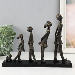 Фигурка полистоун «Весёлая компания» под металл, 30.4×6×22.6 см