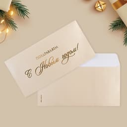 Набор подарочных конвертов «С Новым годом», 10 штук, тиснение, 22 х 11 см