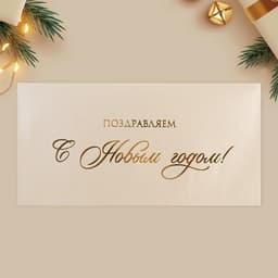 Набор подарочных конвертов «С Новым годом», 10 штук, тиснение, 22 х 11 см