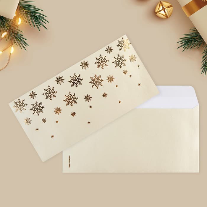 Набор подарочных конвертов «С Новым годом», 10 штук, тиснение, 22 х 11 см