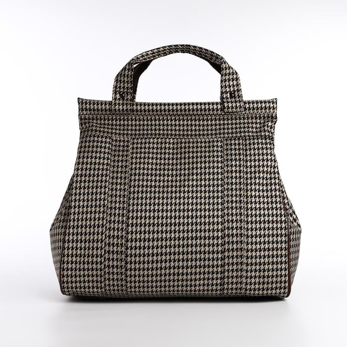 Сумка дорожная на молнии, наружный карман, длинный ремень, бежевая, коричневая