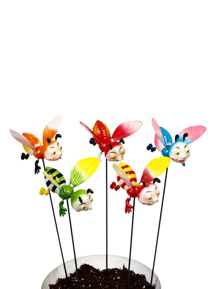 Штекер садовый «Весёлая пчёлка», 14×10 см, h=40 см, МИКС