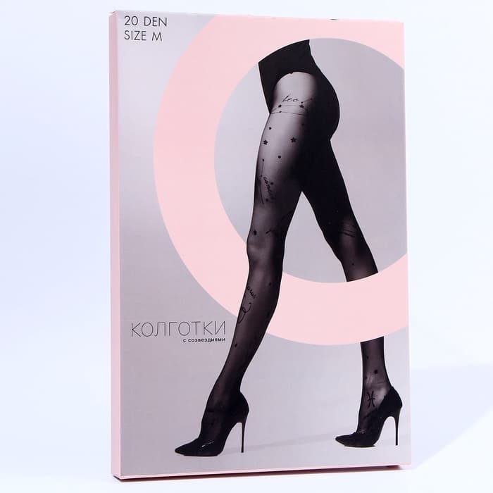 Колготки подростковые «Знаки зодиака», чёрные, рост 158-164 см