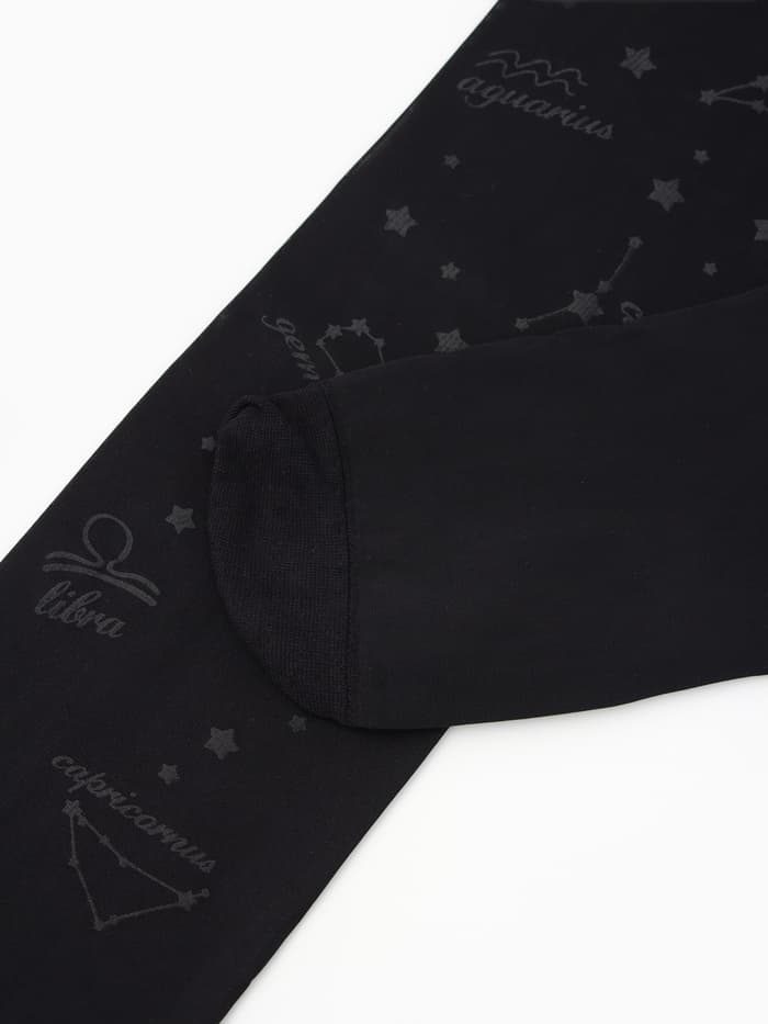 Колготки подростковые «Знаки зодиака», чёрные, рост 158-164 см