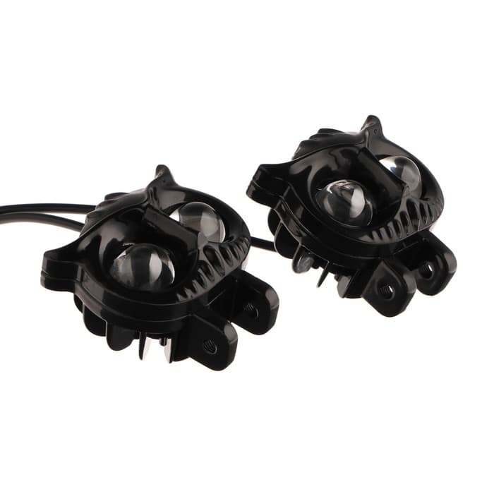 Фара светодиодная, Сова, 12 В, 15 Вт, 1080 лм, провод 56 см, светло-желтый, набор 2 шт.
