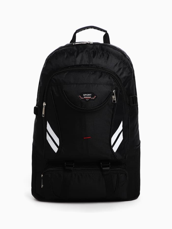 Рюкзак туристический 37 л, с увеличением, с карманами, чёрный