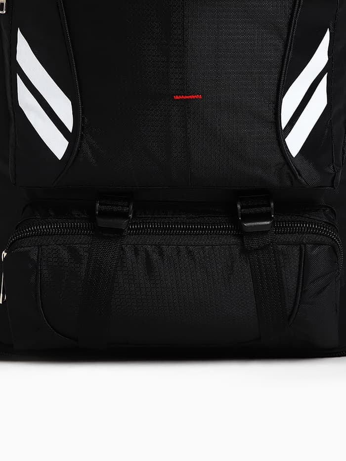 Рюкзак туристический 37 л, с увеличением, с карманами, чёрный