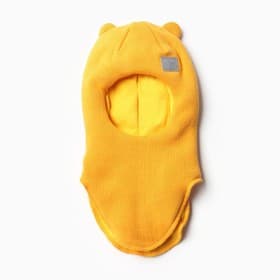 Шапка-шлем для девочки, размер 42-46, горчичная