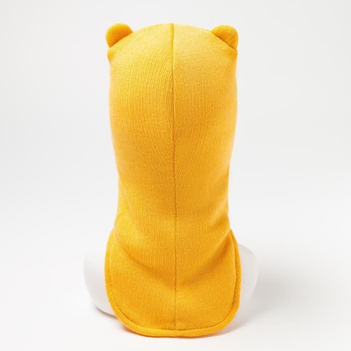 Шапка-шлем для девочки, размер 42-46, горчичная