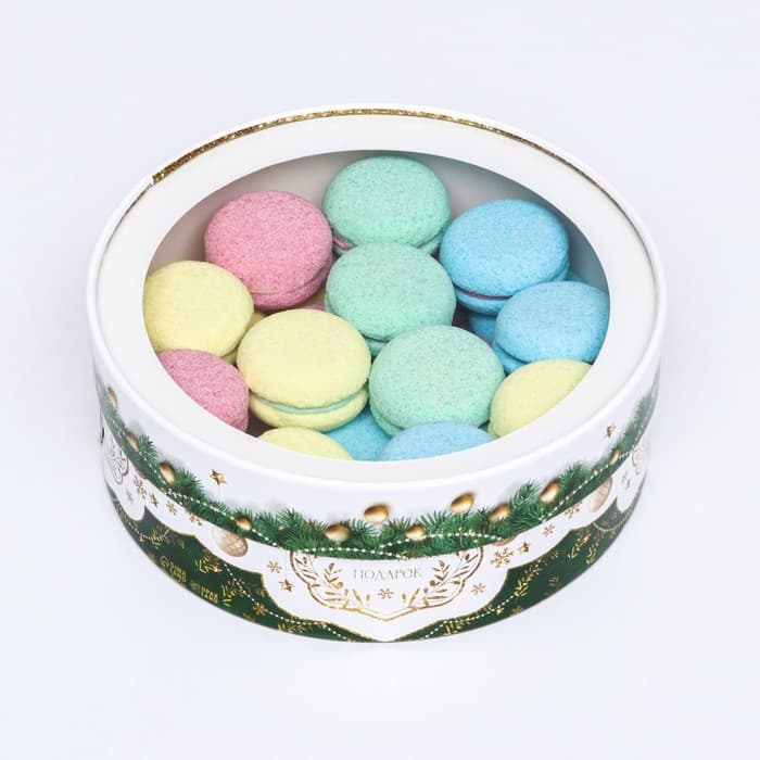 Коробка подарочная новогодняя с окном «Новогодний подарок» 21×21×8 см