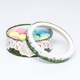 Коробка подарочная новогодняя с окном «Новогодний подарок» 21×21×8 см