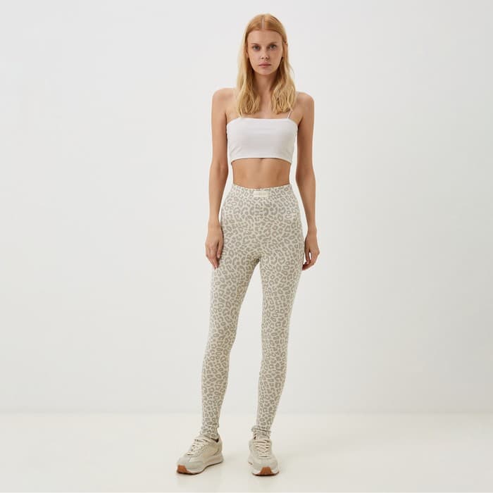 Легинсы спортивные женские Mist: Leo, размер 46 (рост 165 см), бежевые