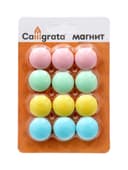 Магниты для доски d=2 см, 12 штук, на блистере, пастель