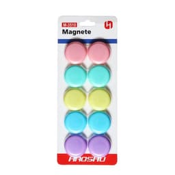 Магниты для доски d=3.5 см, 10 штук, на блистере, пастель