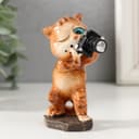 Фигурка полистоун лак «Котишка фотокорреспондент», 6×4.5×9 см