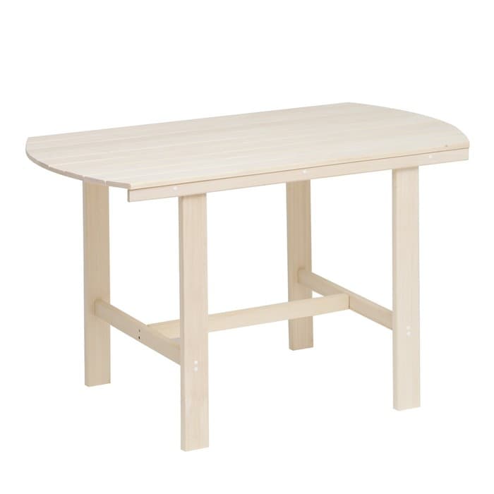 Стол для бани и дачи, 120×63×70 см, деревянный, липа