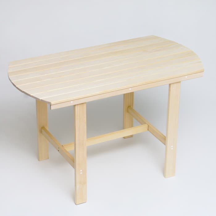 Стол для бани и дачи, 120×63×70 см, деревянный, липа