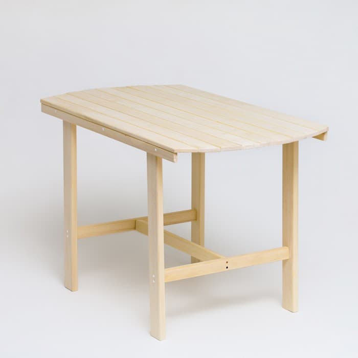 Стол для бани и дачи, 120×63×70 см, деревянный, липа