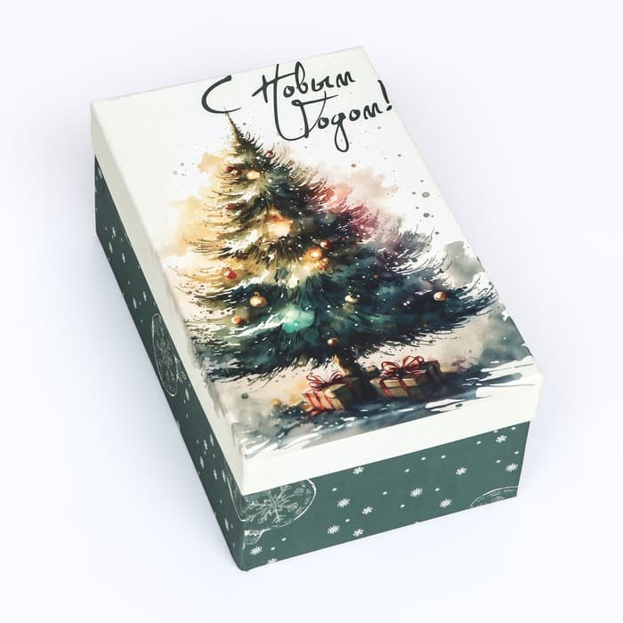 Коробка прямоугольная «Елка новогодняя»,27×17×11 см
