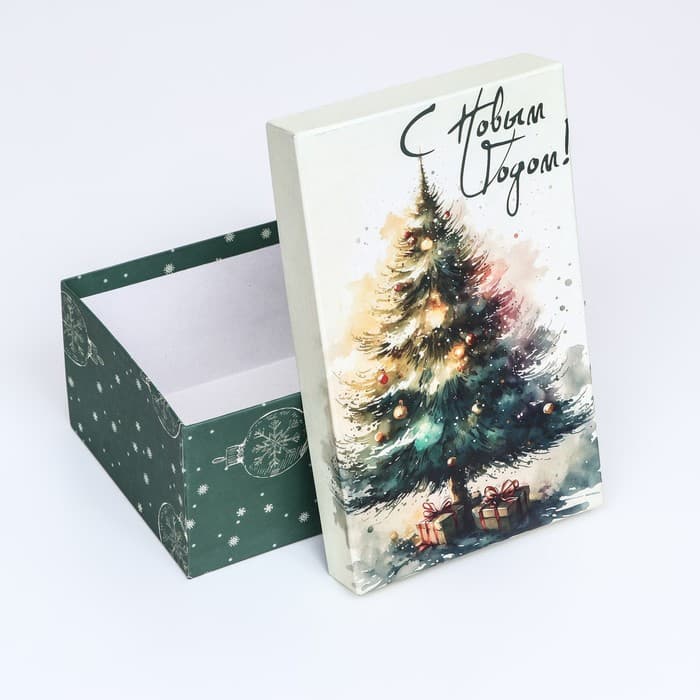 Коробка прямоугольная «Елка новогодняя»,27×17×11 см