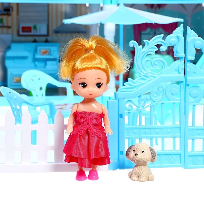 Дом для кукол «Зимний дворец» с куклой, питомцами и аксессуарами