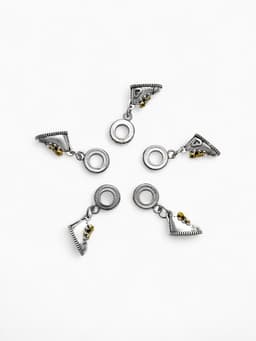 Шарм подвеска «Ботиночек», цвет золотой в чернёном серебре