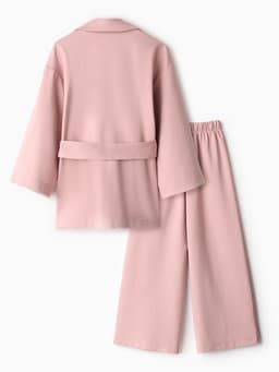Костюм для девочки: жакет, брюки MINAKU: PartyDress, пыльно-розовый, рост 140 см